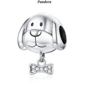 Pandora Dog Charm 925 Sterling Silver Charm Compatible with Pandora NEW